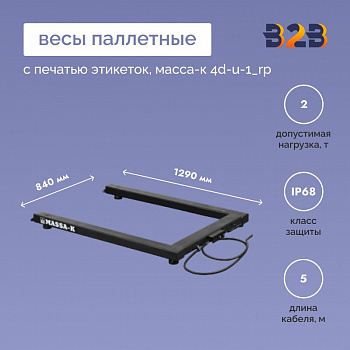 Весы паллетные с печатью этикеток МАССА-К 4D-U-1_RP
