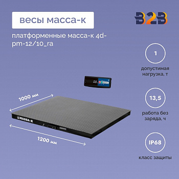 Весы платформенные МАССА-К 4D-PM-12/10_RA