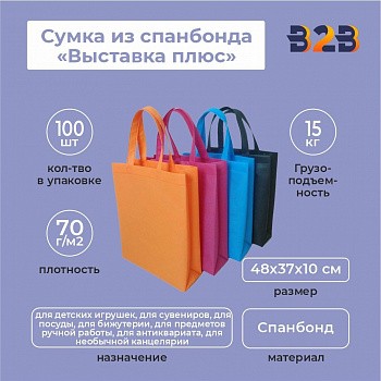 Сумка из спанбонда «Выставка плюс» 48x37х10