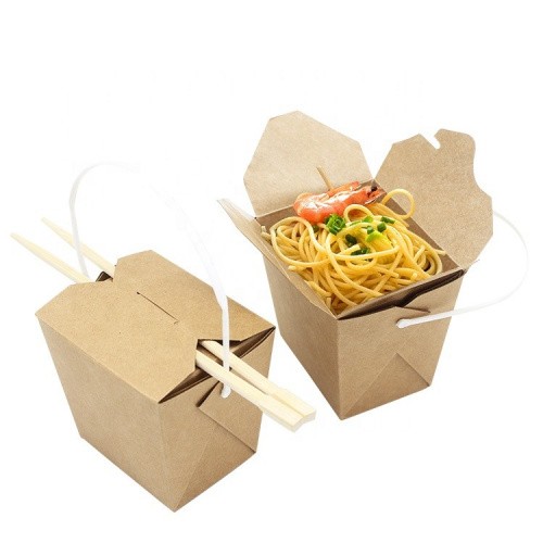 Контейнер крафт для лапши WOK 105x100х100 мм, 500 мл
